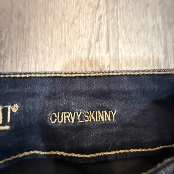 Massini Curvy Skinny Jeans Womens 4 Dark Blue Stretch Denim 27x29.5 - Picture 4 of 7